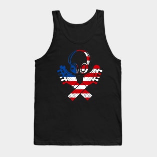 Strumming the Spirit of American Music: Guitars in Red, White, and Blue Tank Top